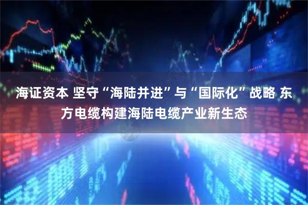 海证资本 坚守“海陆并进”与“国际化”战略 东方电缆构建海陆电缆产业新生态